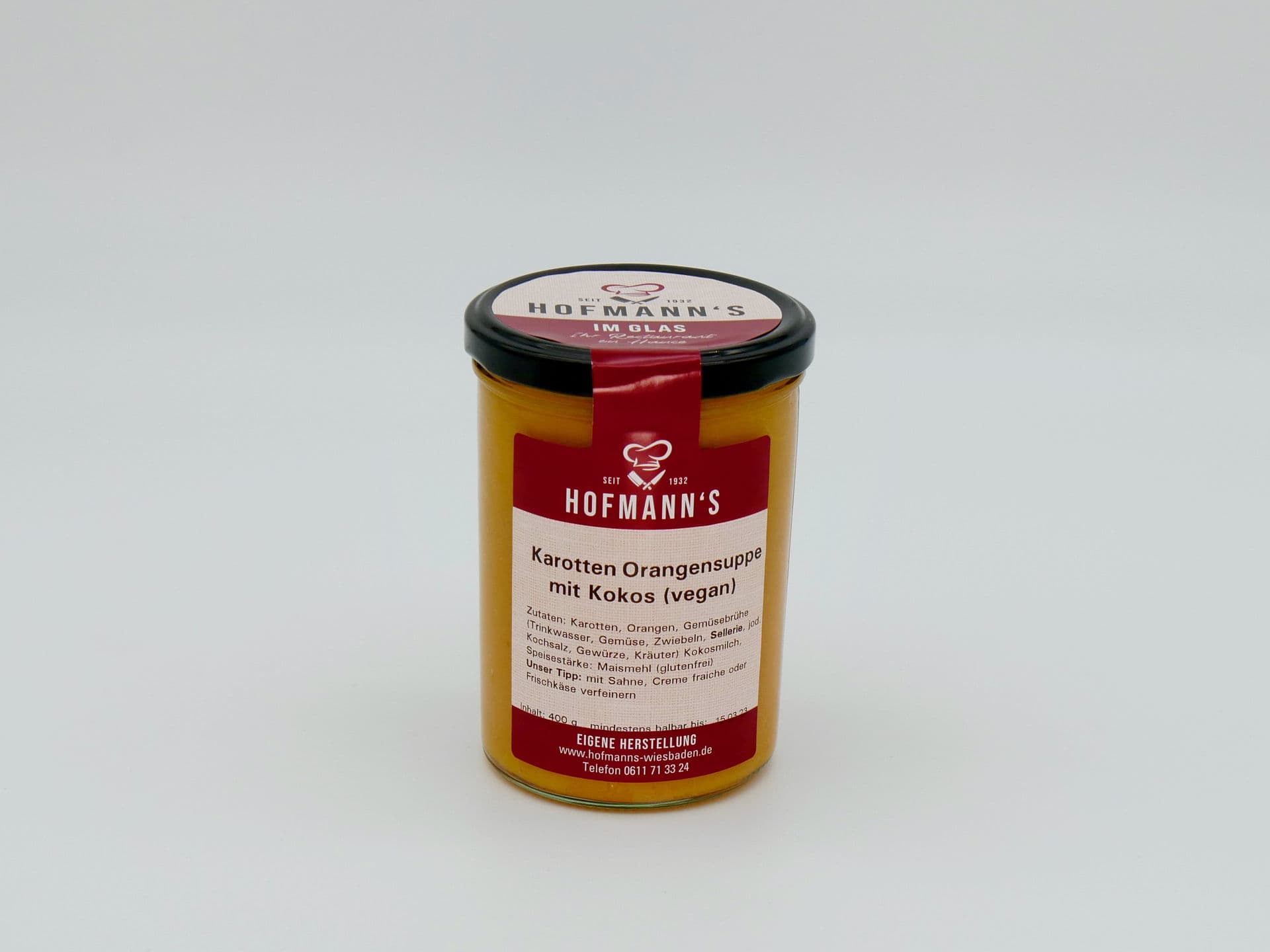 Karotten Orangensuppe mit Kokos (vegan)